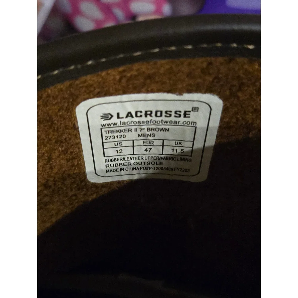 Lacrosse Trekker II 7 Brown Duck Boots Mens 12 Rubber Leather Waterproof 273120